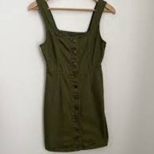 Forever 21 Olive Green Button-Down Dress